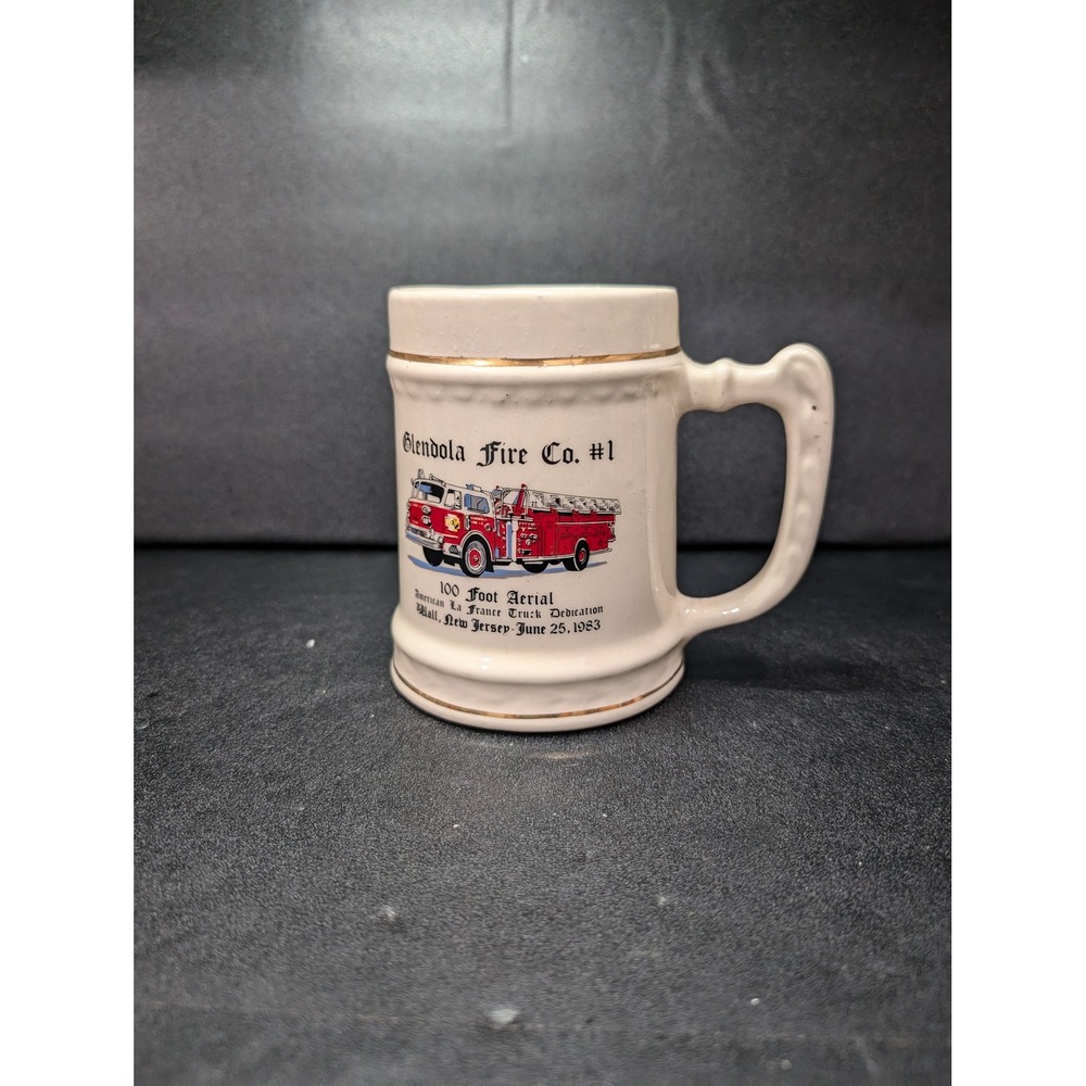Glendola Fire Co. #1 100 Ft Arial 1983 Wall Mug, New Jersey Cup Stein, Vintage‎
